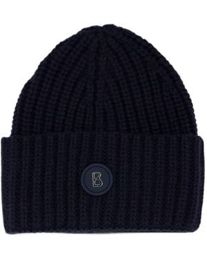 Bogner Kilian Ribbed-Knit Beanie Hat - Blue