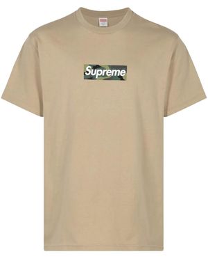 Supreme Box Logo Cotton T-Shirt - Natural