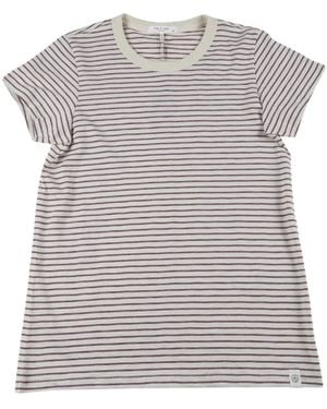 Rag & Bone Slub Striped T-Shirt - Grey