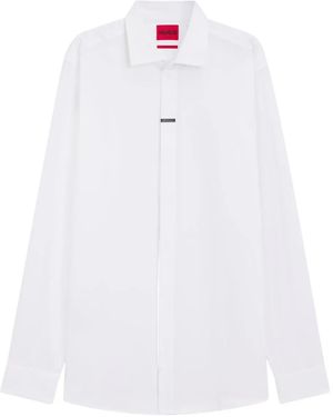 HUGO Buttoned Long-Sleeve Shirt - White