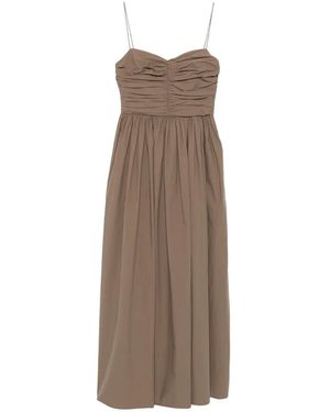 Matteau Gathered Bodice Dress - Natural