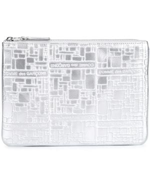 Comme des Garçons Embossed Logo Purse - White