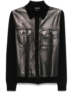 Tom Ford Camicia Con Inserti - Nero