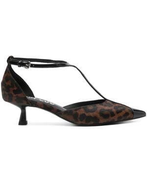Bibi Lou 40mm Leather Heeled Pumps - ブラック