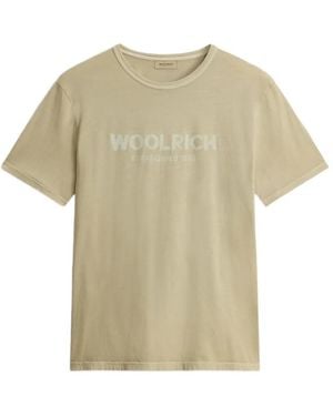 Woolrich ロゴ Tシャツ - ナチュラル