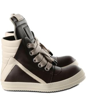 Rick Owens Jumbolace Geobasket High-Top Sneakers - Black