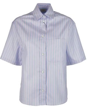 Paul & Shark Striped Short-Sleeve Shirt - Blue