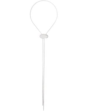LAG World Moon Tie Necklace - White