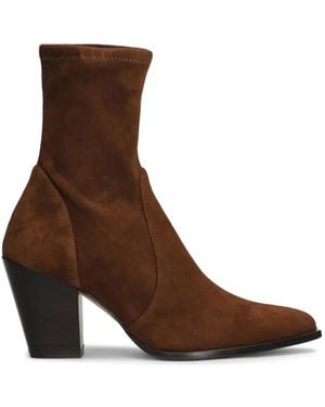 Stuart Weitzman Pointed-Toe Suede Boots - Brown