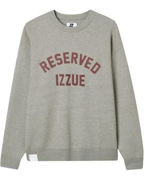 Izzue Logo-Print Jumper - Grey