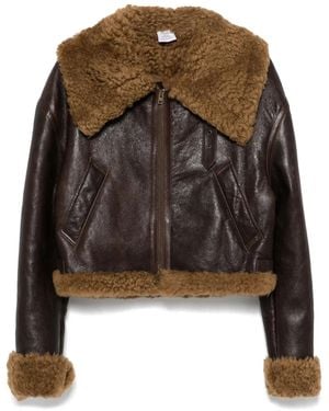 Vetements Jacke Aus Leder - Schwarz