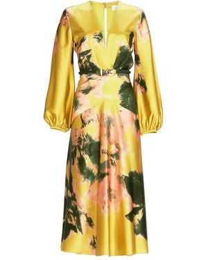 Silvia Tcherassi Wickelkleid Mit Blumen-Print - Gelb