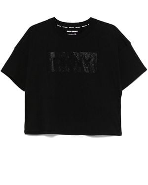 DKNY Stud-Embellished T-Shirt - Black