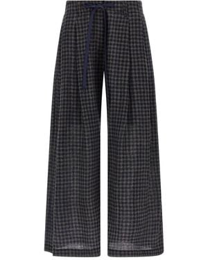 Jejia Antoine Hose mit Vichy-Karo - Blau