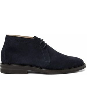 SCAROSSO Roger Suede Boots - Blue