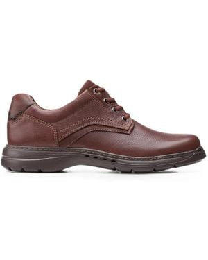 Clarks Un Brawley Pace Lederschuhe - Braun