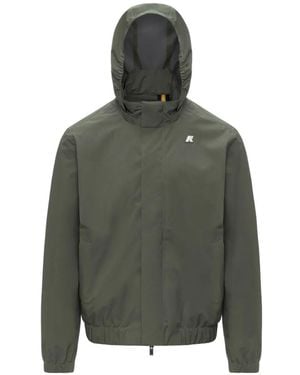 K-Way Aurene Hooded Jacket - Green