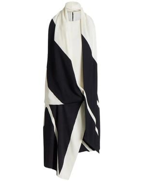 Alberta Ferretti Paneled Asymmetric Dress - White