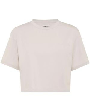Philipp Plein Cropped Crew-Neck T-Shirt - White