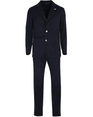 Tombolini Wool Single-Breasted Suit - Blue
