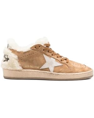 Golden Goose Ball Star Trainers - Brown