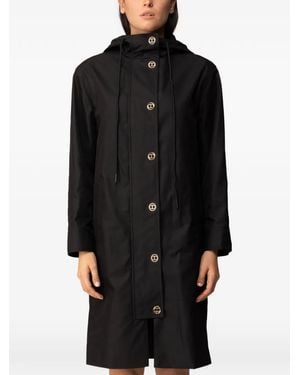 Twinset Hooded Trench Coat - Black