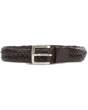 Orciani Masculine Woven Belt - White