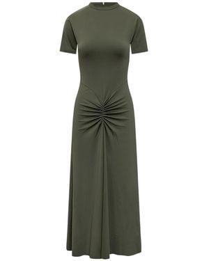 Victoria Beckham Gathered Midi Dress - Green