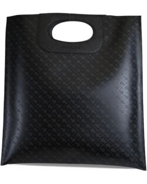 Gherardini Piattina Tote Bag Mit Monogramm - Schwarz