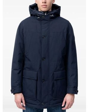 BOSS Button Hooded Jacket - Blue