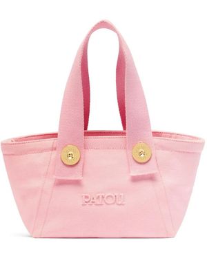 Patou Small Jp Monogram Trapeze-Design Tote Bag in Blue | Lyst