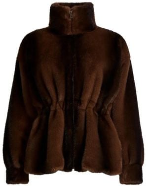 DUCIE Kai Faux-Fur Jacket - Brown