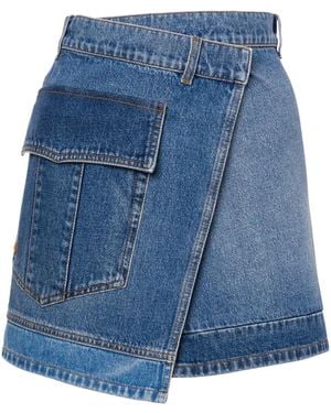 Philosophy Di Lorenzo Serafini Asymmetric Denim Skirt - Blue