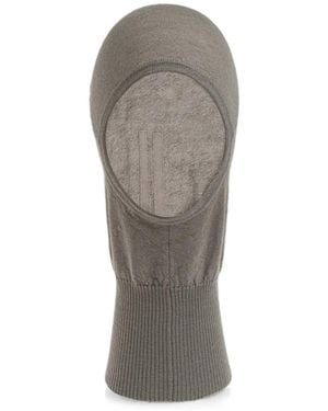 Rick Owens Ribbed-Knit Cashmere Balaclava - Gray
