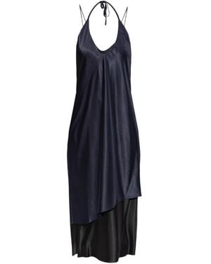 Vetements Asymmetric Halterneck Midi Dress - Blue