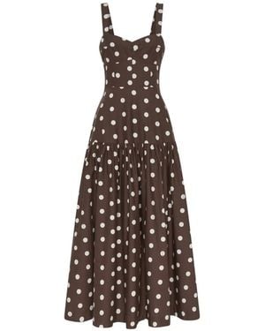 Nicholas Abito Midi Valeria A Pois - Bianco