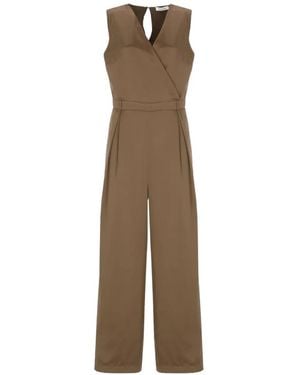 Kangra Wrap-Style Sleeveless Jumpsuit - Natural