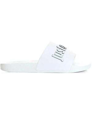 Just Cavalli Logo-Lettering Slides - White