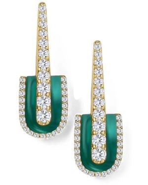 UNION LOS ANGELES U Drop Malachite Earrings - Green