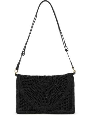Chloé Summer Banana Schultertasche Aus Bast - Schwarz