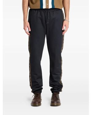 Fred Perry Contrast-Tape Track Trousers - Blue
