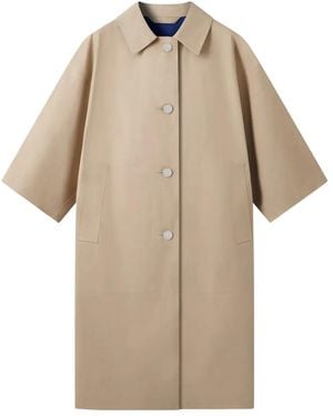 Mackintosh Collin Buttoned-Up Coat - Natural