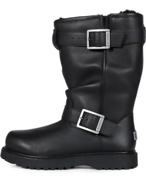 Willy Chavarria X Ugg Buckled Leather Ankle Boots - Black
