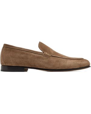Forsa Stitched Suede Loafers - Brown