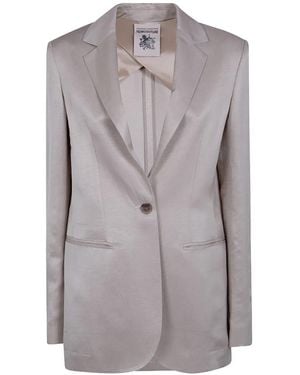 Semicouture Ebony Single-Breasted Blazer - Gray