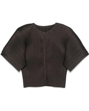 Pleats Please Issey Miyake Monthly Colors: August カーディガン - ブラック
