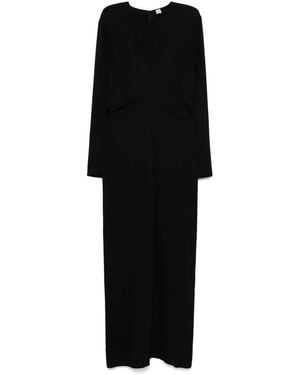 TOTEME Slouch Waist Crinkled Dress in Black | Lyst