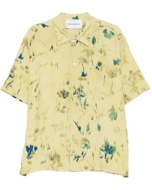 Amaranto Floral Pocket Shirt - Yellow