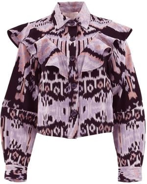 Ulla Johnson Mathilde Ruffle-trimmed Blouse - ピンク