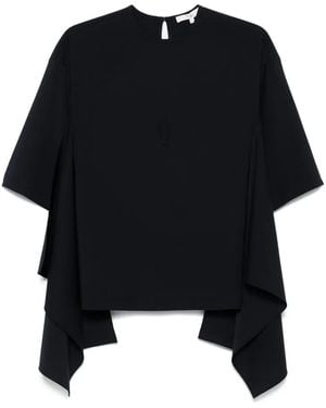Tibi Drapierte Bluse - Schwarz
